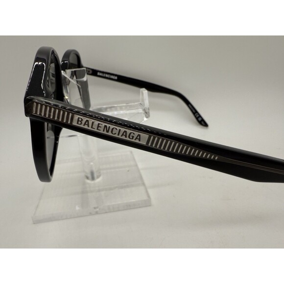 Balenciaga BB0005S 001 58-17 140 Round/Oval Black Grey Sunglasses Cat.3 & Case - Picture 7 of 16